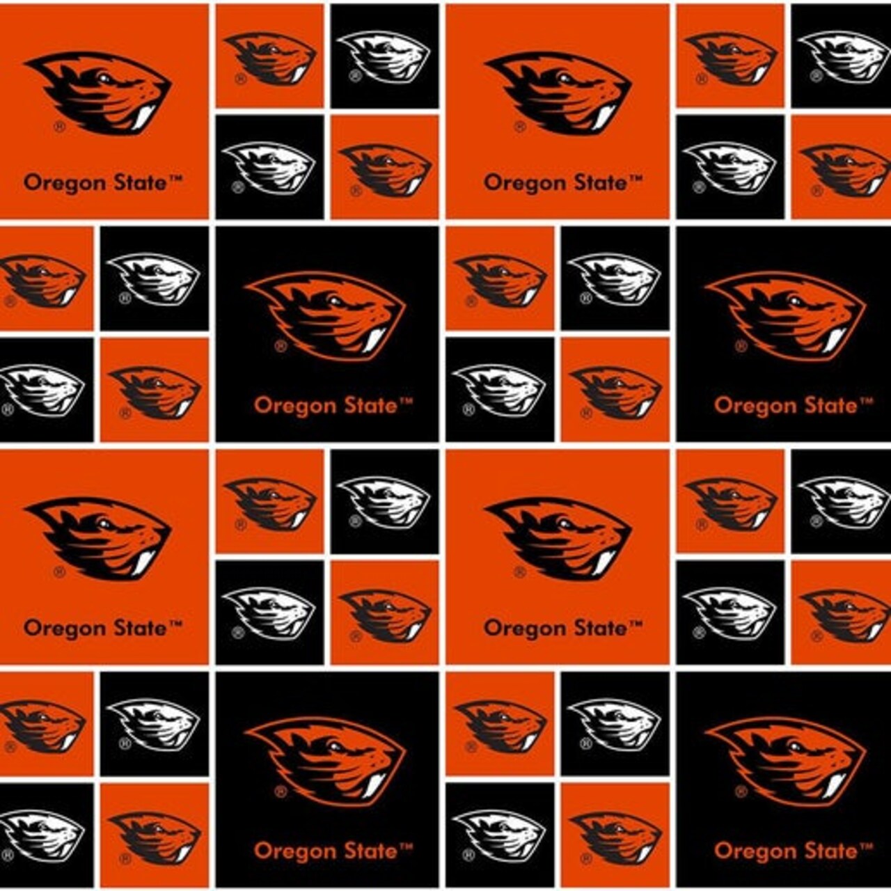 Licensed NCAA Oregon State University Box Cotton OS-020 Cotton Fabric by the Yard